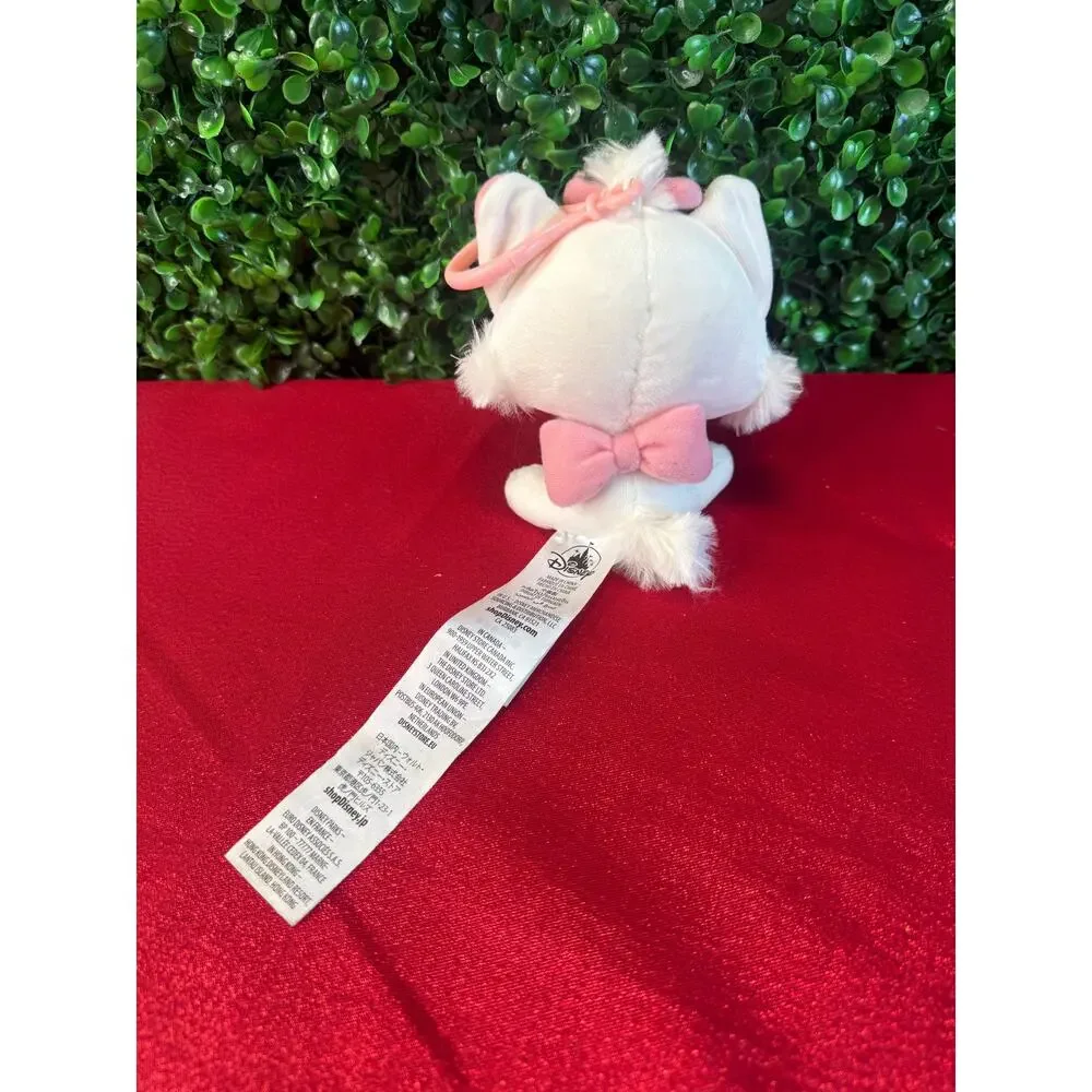 Disney Parks Marie Plush Keychain Aristocats Pink Bow Blue Eyes Backpack Clip